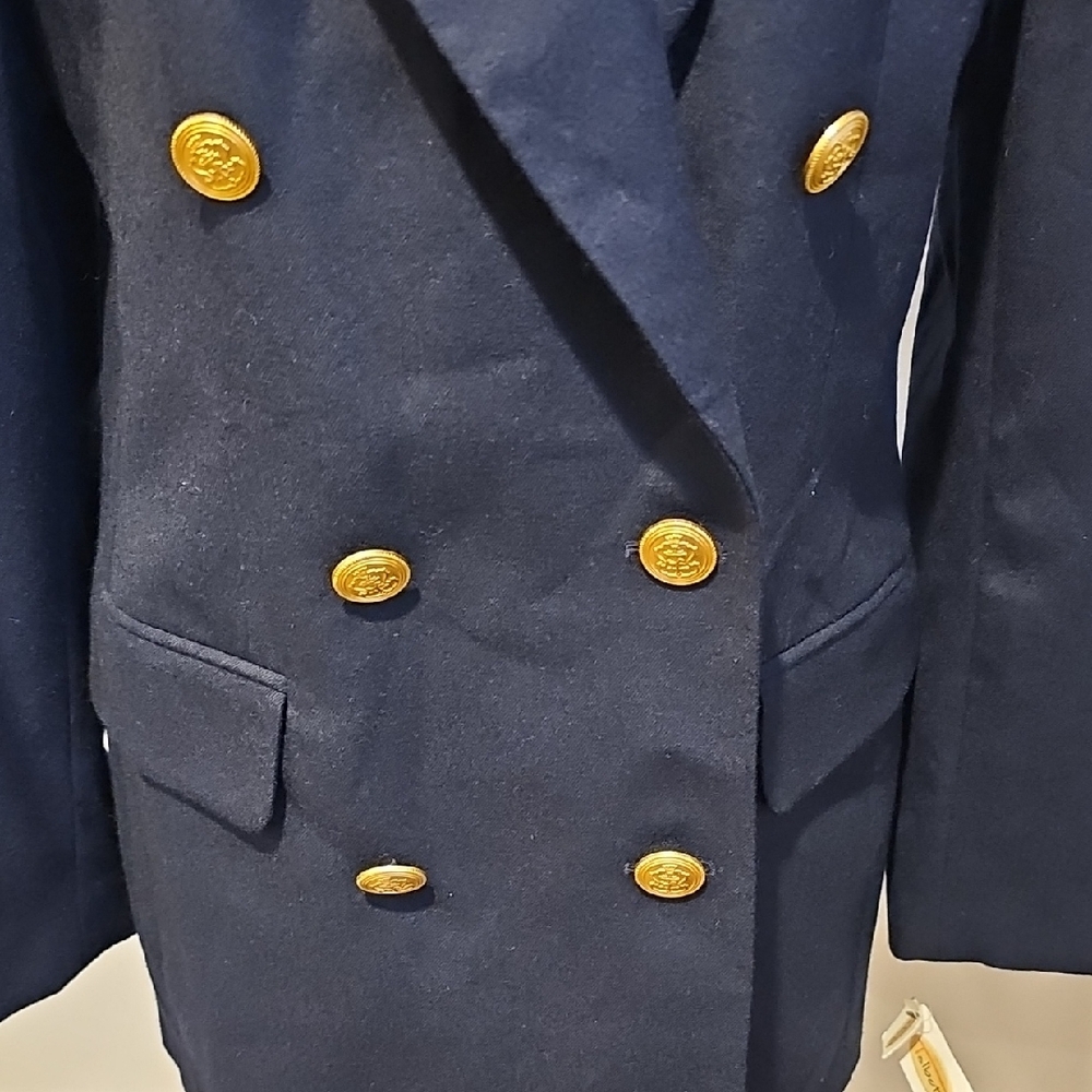 Talbots Navy Blazer with Gold Buttons - Picture 2 of 14